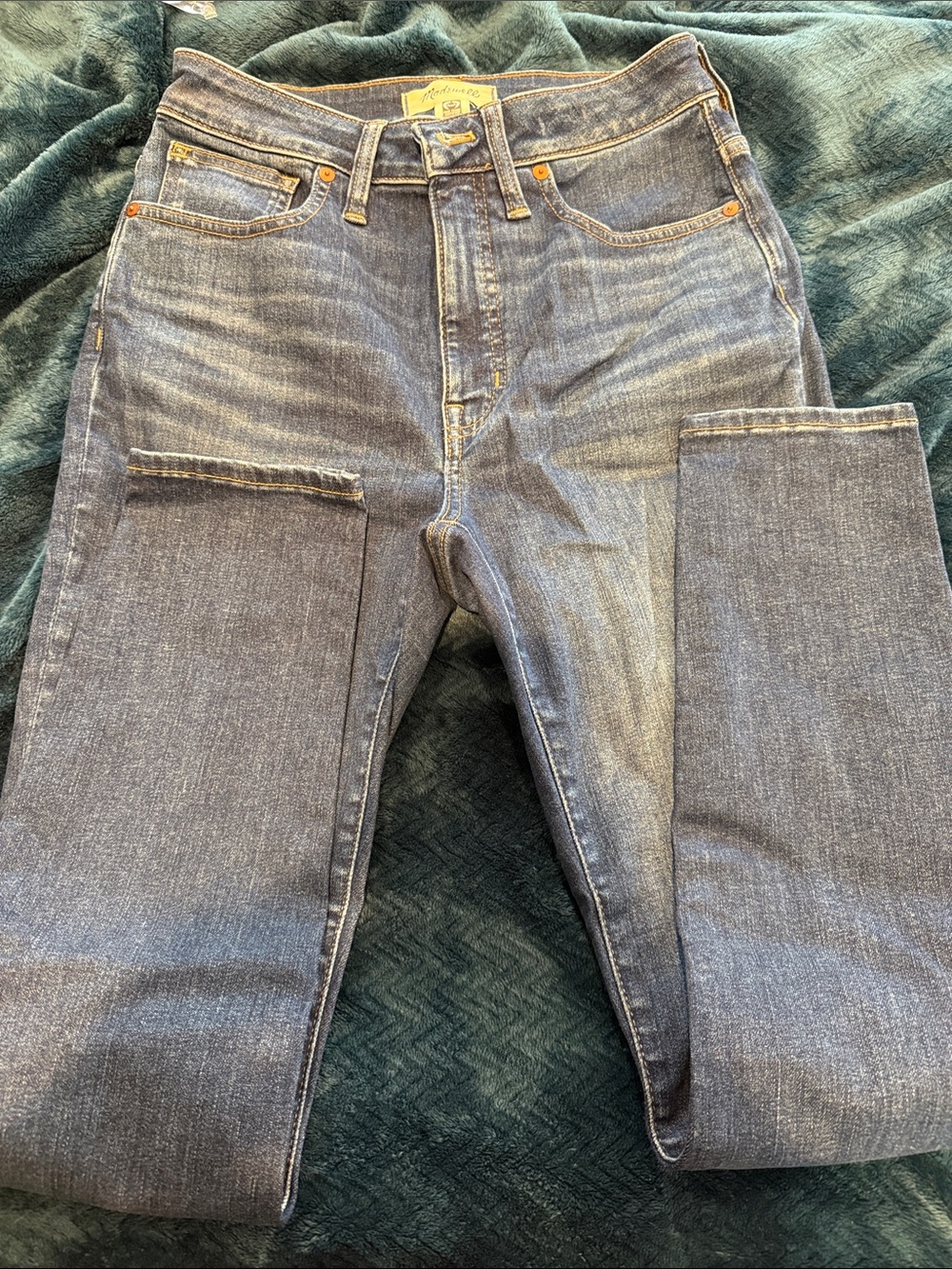Madewell Straight-Leg Denim Jeans in Mid Blue Wash
